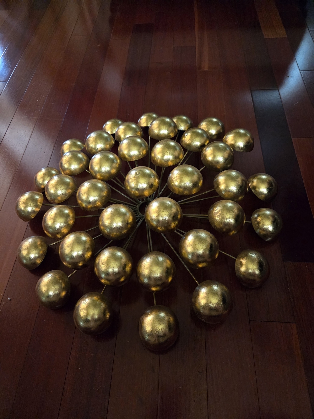 Gold Decorative Wall Sculpture - Modern Burst Accent